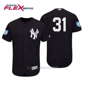 Maglia Baseball Uomo New York Yankees Aaron Hicks Flex Base Entrenamiento De Primavera 2019 Blu
