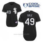 Maglia Baseball Uomo Chicago White Sox 49 Chris Sale Nero Alterner Cool Base