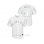 Maglia Baseball Hombre Houston Astros 16 Aledmys Diaz 2019 Players Weekend Papito Replica Bianco