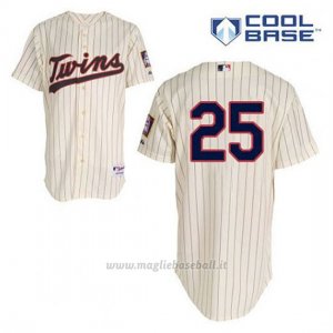 Maglia Baseball Uomo Minnesota Twins Byron Buxton 25 Crema Alterner Cool Base