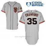 Maglia Baseball Uomo San Francisco Giants Brandon Crawford 35 Grigio Alterner Cool Base