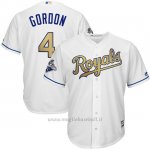 Maglia Baseball Uomo Kansas City Royals Campione 4 Alex Gordon Coolbase Ors