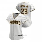 Maglia Baseball Donna San Diego Padres Fernando Tatis Jr. Replica 2020 Primera Bianco
