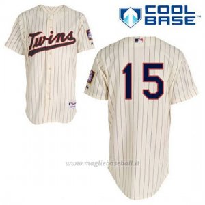 Maglia Baseball Uomo Minnesota Twins Glen Perkins 15 Crema Alterner Cool Base