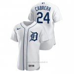 Maglia Baseball Uomo Detroit Tigers Miguel Cabrera Autentico Bianco