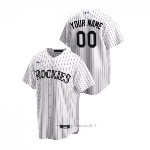 Maglia Baseball Uomo Colorado Rockies Personalizzate Replica Primera Bianco