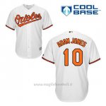 Maglia Baseball Uomo Baltimore Orioles 10 Adam Jones Bianco 1ªCool Base