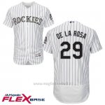 Maglia Baseball Uomo Colorado Rockies Jorge De La Rosa 29 Bianco Flex Base