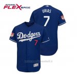 Maglia Baseball Uomo Los Angeles Dodgers Julio Urias Flex Base Entrenamiento De Primavera 2019 Blu