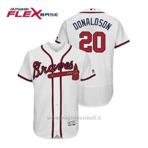 Maglia Baseball Uomo Atlanta Braves Josh Donaldson Flex Base Autentico Collezione 1ª2019 Bianco