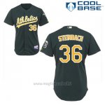 Maglia Baseball Uomo Oakland Athletics Terry Steinbach 36 Verde Alterner Cool Base