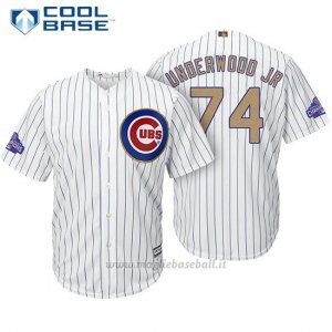 Maglia Baseball Uomo Chicago Cubs 74 Duane Underwood Jr. Bianco Or Program Cool Base