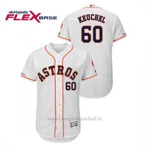Maglia Baseball Uomo Houston Astros Dallas Keuchel 150th Aniversario Patch Flex Base Bianco