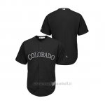 Maglia Baseball Uomo Col Orado Rockies 2019 Players Weekend Replica Nero