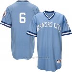Maglia Baseball Uomo Kansas City Royals Lorenzo Cain Light Blu Turn Back The Clock