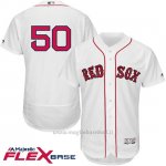 Maglia Baseball Uomo Boston Red Sox 50 Mookie Betts Bianco Flex Base Autentico Collezione