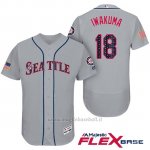 Maglia Baseball Uomo Seattle Mariners 2017 Estrellas y Rayas Hisashi Iwakuma Grigio Flex Base