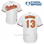 Maglia Baseball Uomo Baltimore Orioles 13 Manny Machado Bianco 1ªCool Base