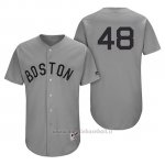 Maglia Baseball Uomo Boston Red Sox Pablo Sandoval Grigio Turn Back The Clock Autentico