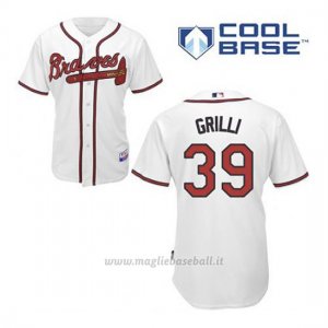 Maglia Baseball Uomo Atlanta Braves 39 Jason Grilli Bianco 1ªCool Base