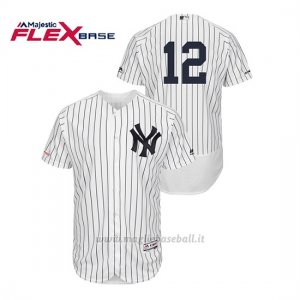 Maglia Baseball Uomo New York Yankees Troy Tulowitzki 150th Aniversario Patch Flex Base Bianco