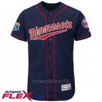 Maglia Baseball Uomo Minnesota Twins Blank Blu Flex Base Autentico Collezione Allenamento Primaverile