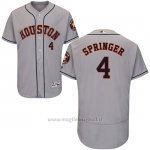 Maglia Baseball Uomo Houston Astros George Springer Grigio Autentico