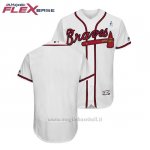 Maglia Baseball Uomo Atlanta Braves Bianco 2018 Dia del Padre Flex Base