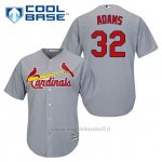 Maglia Baseball Uomo St. Louis Cardinals Matt Adams 32 Grigio Cool Base