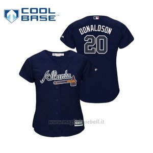 Maglia Baseball Donna Atlanta Braves Josh Donaldson Cool Base Official Alternato Azul
