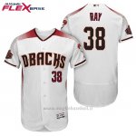 Maglia Baseball Uomo Arizona Diamondbacks 38 Robbie Ray Bianco Rosso 1ª20 Anniversario Flex Base