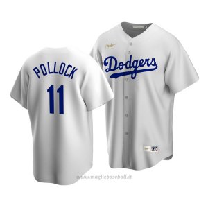 Maglia Baseball Uomo Los Angeles Dodgers White A.j. Pollock Cooperstown Collection Primera Bianco