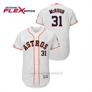 Maglia Baseball Uomo Houston Astros Collin Mchugh 150th Aniversario Patch Flex Base Bianco