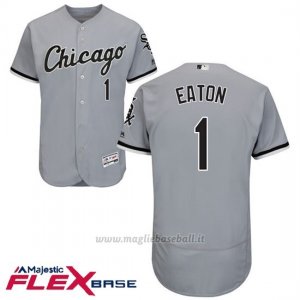 Maglia Baseball Uomo Chicago White Sox 1 Adam Eaton Grigio Autentico Collezione Flex Base