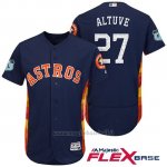 Maglia Baseball Uomo Houston Astros Jose Altuve 27 Blu 2017 Allenamento Primaverile Flex Base Giocatore