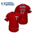Maglia Baseball Uomo Minnesota Twins Jose Berrios Cool Base Entrenamiento De Primavera 2019 Rosso