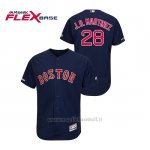 Maglia Baseball Uomo Boston Red Sox J.d. Martinez 150th Aniversario Patch Autentico Flex Base Blu