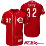 Maglia Baseball Uomo Cincinnati Reds 32 Jay Bruce Scarlet 2017 Allenamento Primaverile Flex Base Giocatore