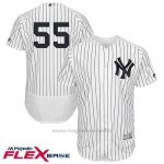 Maglia Baseball Uomo New York Yankees 55 Sonny Grigio Bianco Flex Base