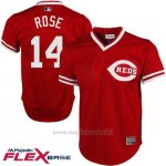 Maglia Baseball Uomo Cincinnati Reds 14 Pete Rose Autentico Collezione Flex Base Rosso