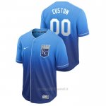 Maglia Baseball Uomo Kansas City Royals Personalizzate Fade Autentico Blu