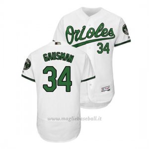 Maglia Baseball Uomo Baltimore Orioles Kevin Gausman Throwback Earth Day Bianco
