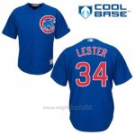 Maglia Baseball Uomo Chicago Cubs 34 Jon Lester Blu Alterner Cool Base