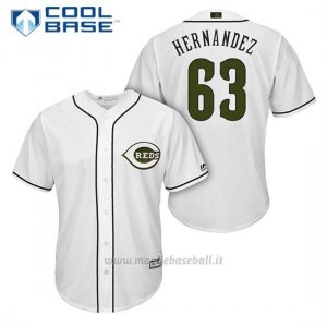 Maglia Baseball Uomo Cincinnati Reds 63 Ariel Hernandez Bianco2018 Alterner Cool Base