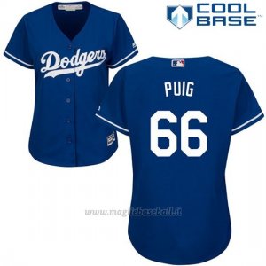 Maglia Baseball Donna Los Angeles Dodgers Yasiel Puig Cool Base Royal