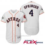 Maglia Baseball Uomo Houston Astros 2017 World Series George Springer Bianco Flex Base
