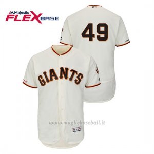 Maglia Baseball Uomo San Francisco Giants Sam Dyson 150th Aniversario Patch Autentico Flex Base Avorio