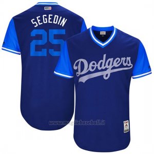 Maglia Baseball Uomo Los Angeles Dodgers 2017 Little League World Series Rob Segedin Royal