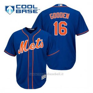 Maglia Baseball Uomo New York Mets Dwight Gooden 16 Blu Alterner 1ªCool Base