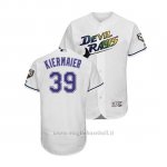 Maglia Baseball Uomo Tampa Bay Rays Kevin Kiermaier Throwback 1998 Bianco